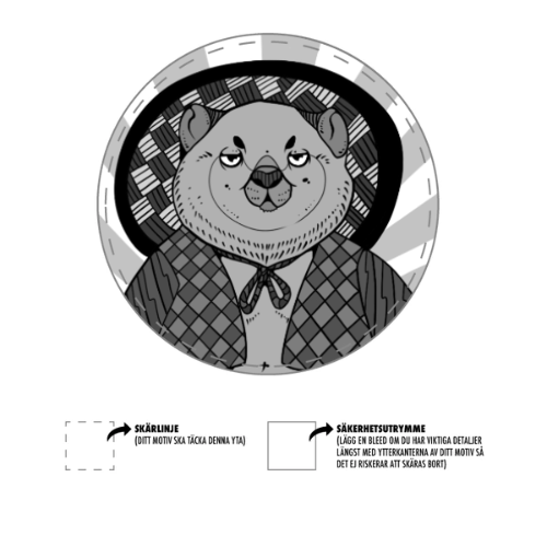 Vinylstickers (svart/vit)