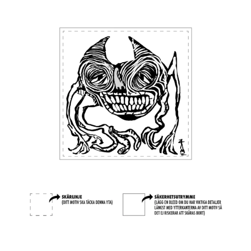 Vinylstickers (svart/vit)